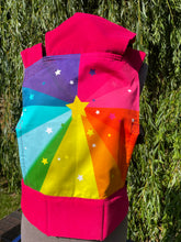 Load image into Gallery viewer, Rainbow Starburst - Toddler Size Carrier - Currently Made to Order

