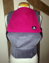 Load image into Gallery viewer, Comfy Cord in grey and hot pink - Toddler Size Carrier
